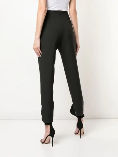 Shop Carmen March Knotted Cuff Trousers In Black