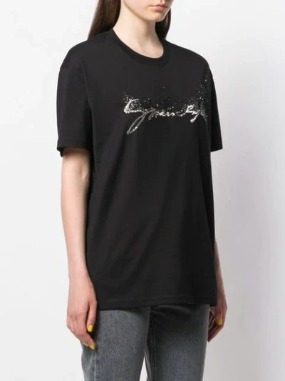 Shop Givenchy Beaded Logo T-shirt In Black