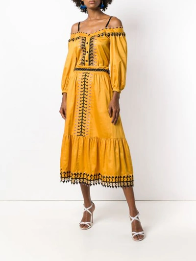 Shop Temperley London Agnes Top In Yellow
