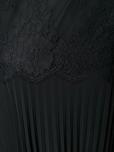 Shop Aniye By Lace Insert Pleated Dress In Black