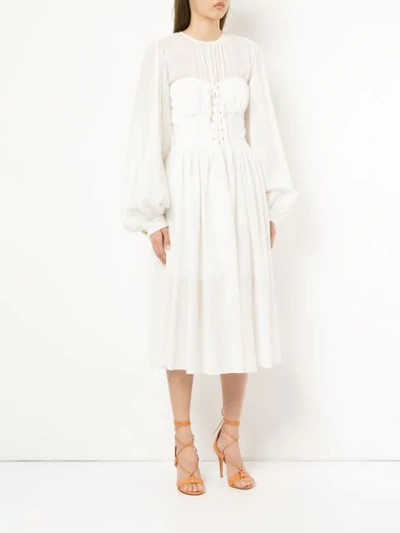 Shop Flow The Label Puff Sleeves Dress In White