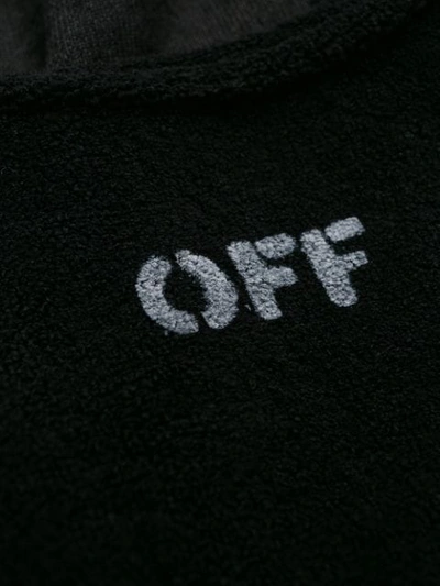 Shop Off-white Logo Print Cropped Tank Top In Black