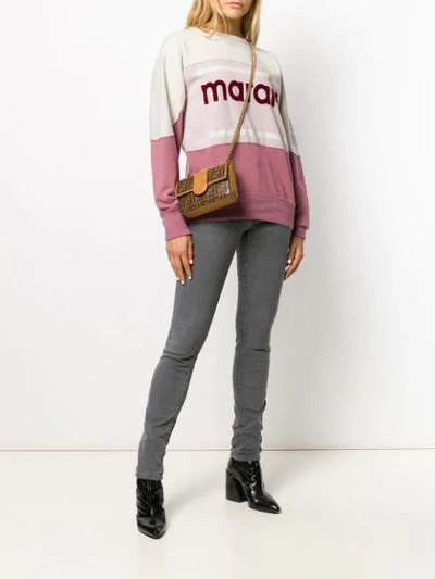 Shop Isabel Marant Étoile Gallian Logo Sweatshirt In Pink