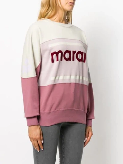 Shop Isabel Marant Étoile Gallian Logo Sweatshirt In Pink