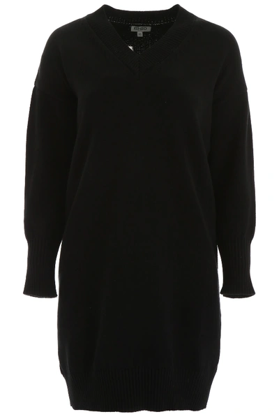 Shop Kenzo Logo Knit Dress In Noir (black)