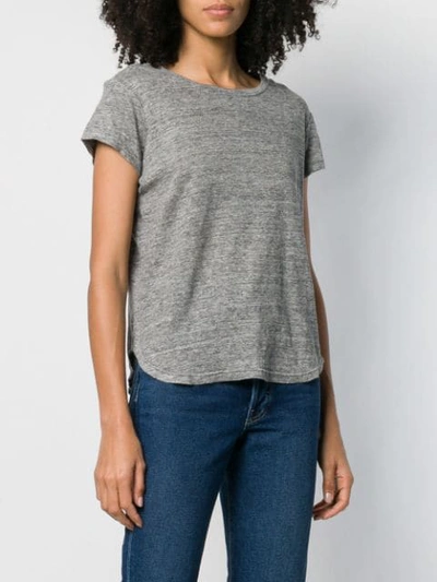 Shop Frame Round Neck Marl T-shirt In Grey