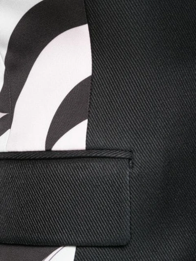 Shop Emilio Pucci Fortuna Print Panelled Blazer In Black
