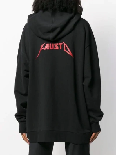 Shop Fausto Puglisi Tour Of America Oversized Hoodie In Black