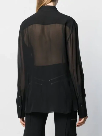Shop Roberto Cavalli Bead-embellished Shirt In Black