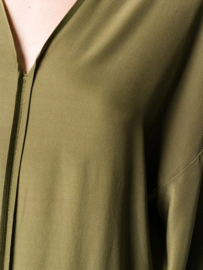 Shop A.f.vandevorst Oversized Silk Dress In Green