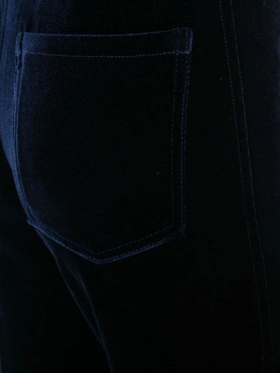 Shop Miu Miu Long Straight-leg Trousers In Blue