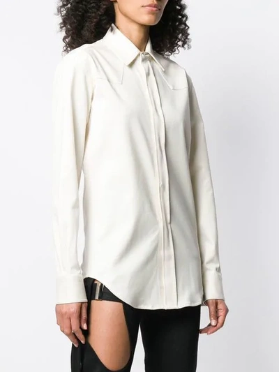 Shop Zilver Bci Cotton Button-down Shirt In White