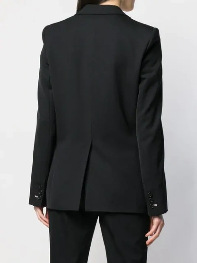 Shop Stella Mccartney Silk Lapel Blazer In Black