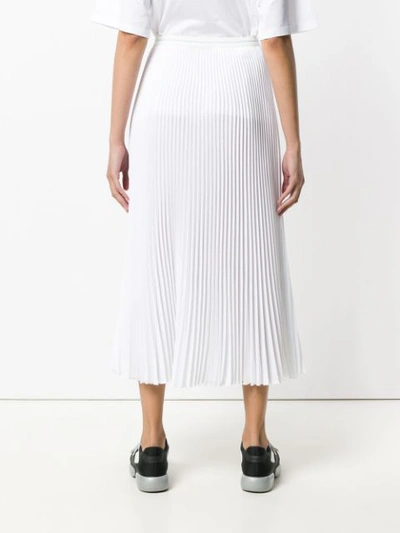 Shop Prada Pleated Skirt - White