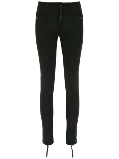 Shop Andrea Bogosian Skinny Trousers In Black