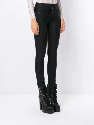 Shop Andrea Bogosian Skinny Trousers In Black