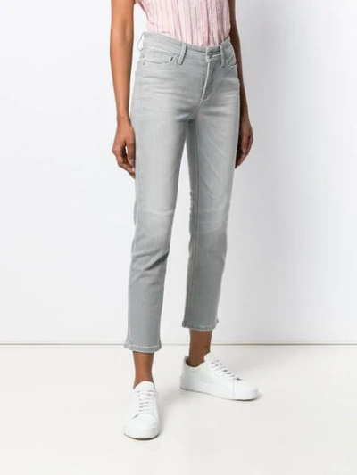 Shop Cambio Cropped Jeans In Grey