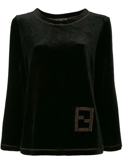 Pre-owned Fendi Long Sleeve Sweatshirt In Black