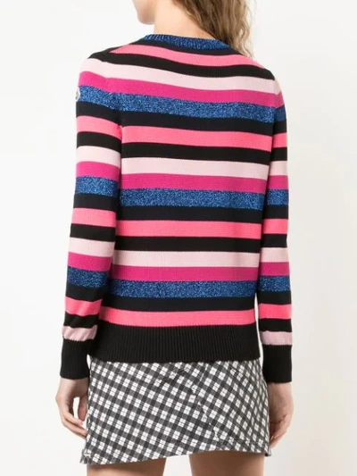 Shop Moncler Striped Jumper In Multicolour