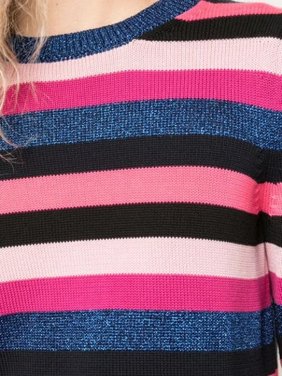 Shop Moncler Striped Jumper In Multicolour