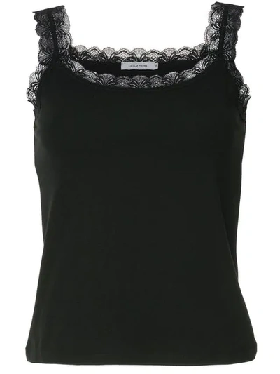 Shop Guild Prime Lace Trim Vest Top In Black