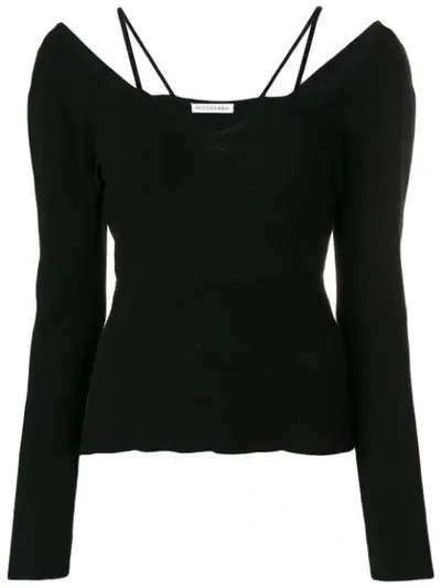 Shop Altuzarra Cut Out V-neck Sweater - Black