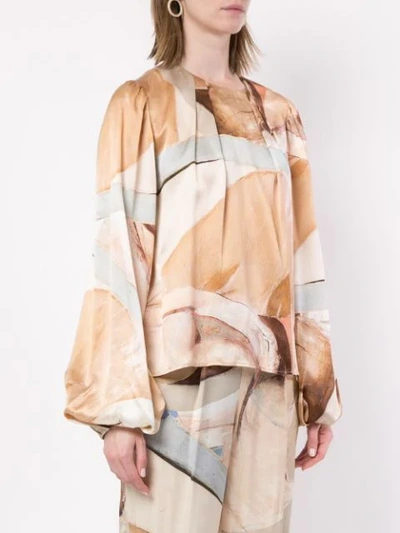 Shop Aje Thurlow Printed Blouse In Multicolour