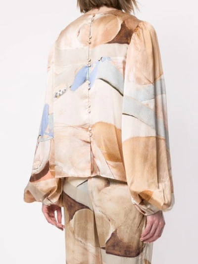 Shop Aje Thurlow Printed Blouse In Multicolour