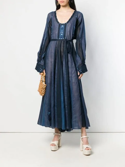 Shop Vita Kin Vita Peasant Dress In Blue