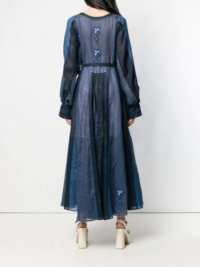 Shop Vita Kin Vita Peasant Dress In Blue