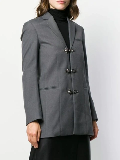 Rokh Duffle Single Breasted Jacket In Grey