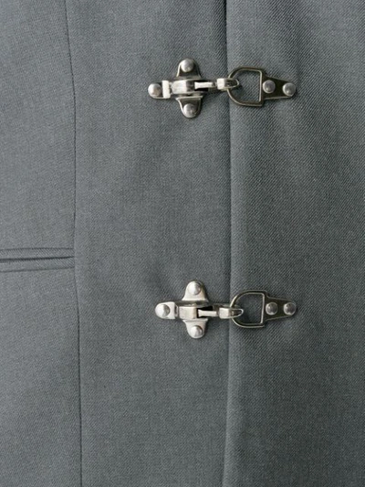 Rokh Duffle Single Breasted Jacket In Grey