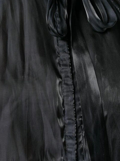 MURMUR 系带领罩衫 - 黑色
