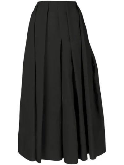 SARA LANZI WIDE LEG TROUSERS - 黑色