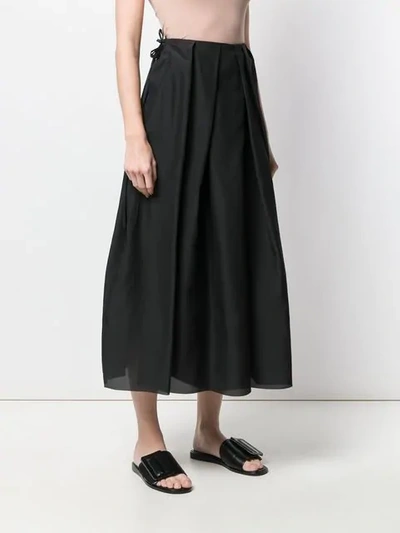 SARA LANZI WIDE LEG TROUSERS - 黑色