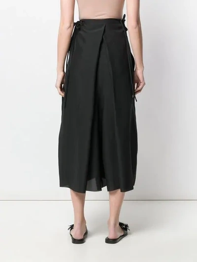 SARA LANZI WIDE LEG TROUSERS - 黑色