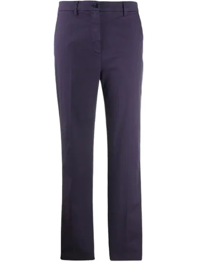 Shop Aspesi Straight Leg Trousers - Lila In Purple