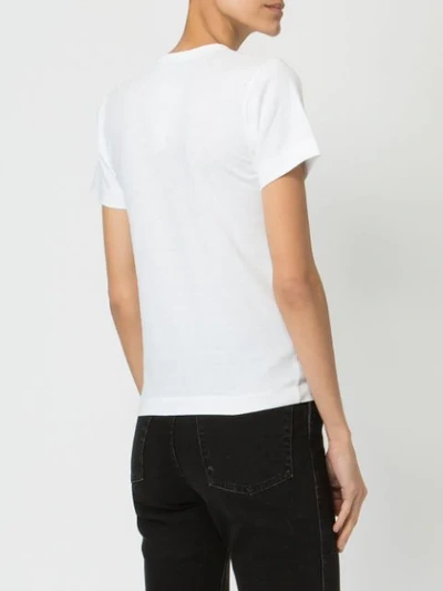 Shop Comme Des Garçons Play Heart Print T-shirt In 1 White