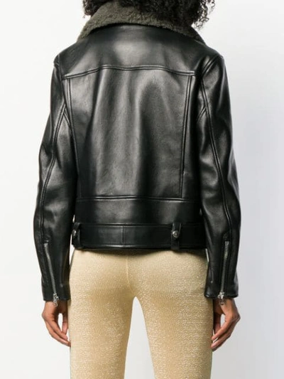 Shop Acne Studios Boxy Fit Biker Jacket In Black