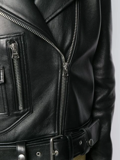 Shop Acne Studios Boxy Fit Biker Jacket In Black