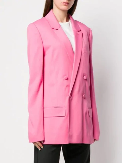 Shop Haider Ackermann Double Breasted Blazer In Pink