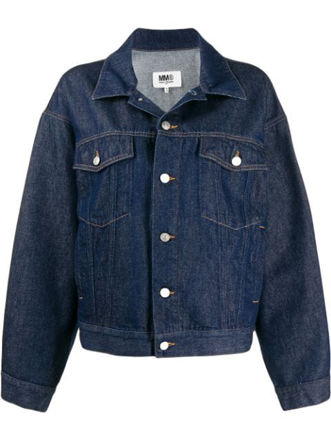 mm6 oversized denim jacket