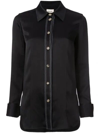 Shop Khaite The Delia Shirt In Black