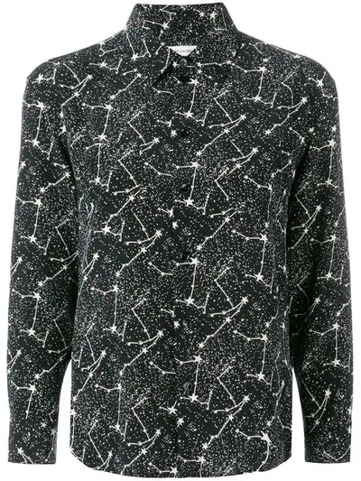 Shop Saint Laurent Constellation Print Shirt In Black