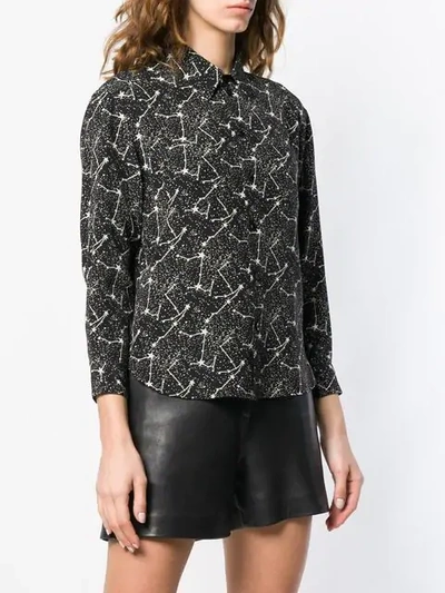 Shop Saint Laurent Constellation Print Shirt In Black