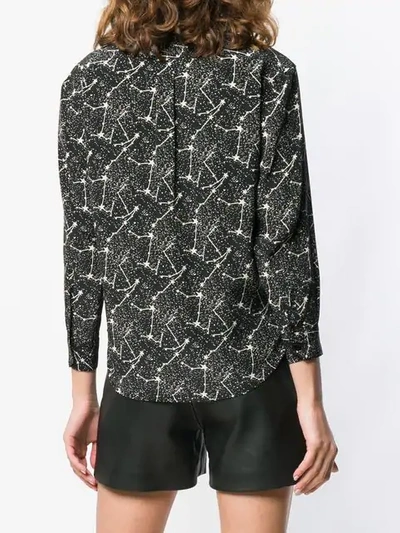 Shop Saint Laurent Constellation Print Shirt In Black