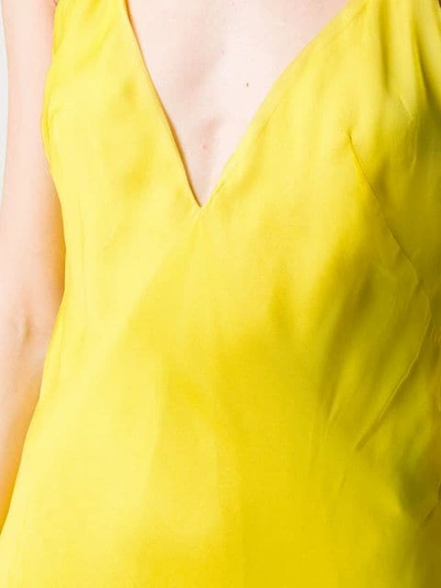 Shop Haider Ackermann V-neck Slip Gown - Yellow