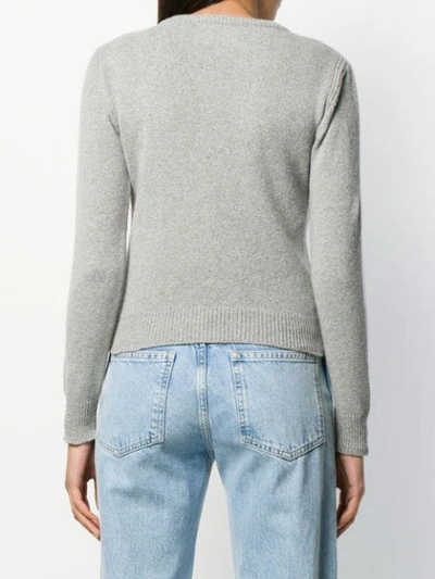 Shop Alberta Ferretti Thursday Intarsia Jumper In Grey