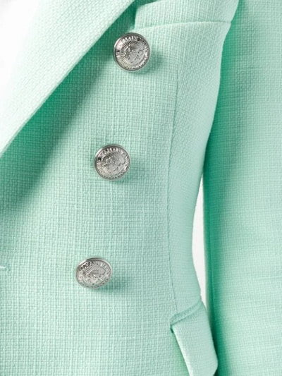 BALMAIN 双排扣西装夹克 - 绿色