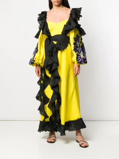 Shop Yuliya Magdych Loves Me Loves Me Not Dress In Yellow